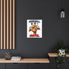 Funny Cartoon Giraffe with Glasses Wall Art, Quirky Animal Poster, Everyone Seems Normal Until You Get To Know Them, Canvas Gallery Wrap Canvas Gallery Wraps