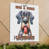 Funny Dog Wall Art, I Don't Rise and Shine I Caffeinate, Cute Dog Canvas Print, Dog Lover Gift, Quirky Home Decor Canvas Gallery Wraps