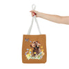 Labrador Retriever Flowerly Tote Bag