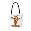 Funny Giraffe Tote Bag, Want to Hear a Joke Decaf Design, Cute Animal Humor, Unique Gift Idea, Reusable Shopping Bag Tote Tote Bag