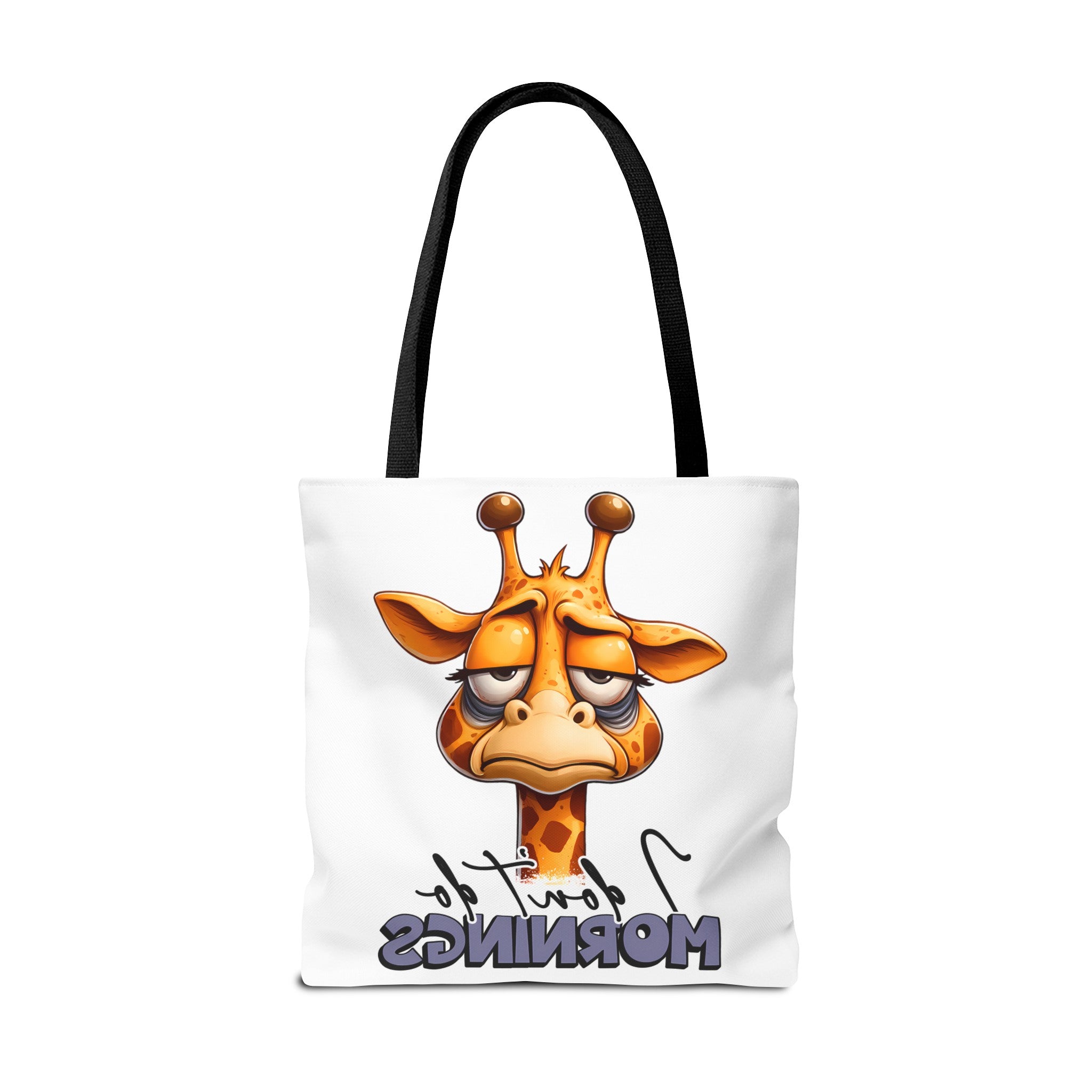 Funny Giraffe Tote Bag, I Don't Do Mornings Design, Cute Animal Quote Gift, Humorous Shopping Bag, Reusable Grocery Bag, Eco-Friendly Tote Tote Bag