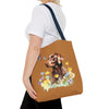 Labrador Retriever Flowerly Tote Bag