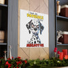 Funny Dalmatian Dog Wall Art, Pet Lover Decoration, Cute Dog Poster, Animal Humor Print, Quirky Home Decor, Gift for Dog Owners Canvas Gallery Wraps