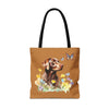 Labrador Retriever Flowerly Tote Bag