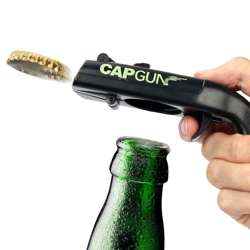 1Creative Portable Beer Opener Cap Gun Bottle Opener Beer Bottles Open Capgun Drinking Opening Shooter Bar Outdoor Celebration