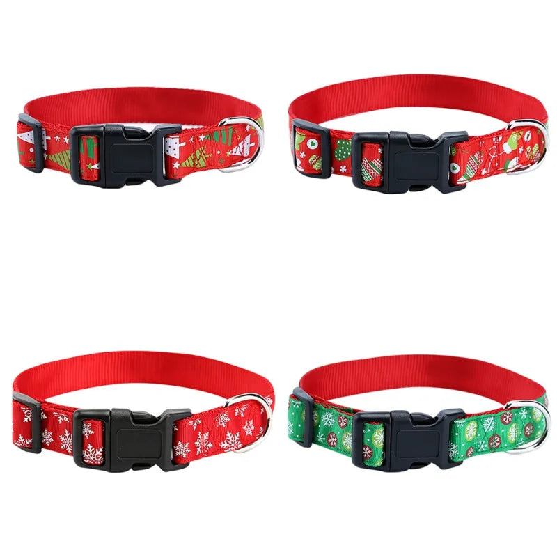 Christmas Dog Collar - Adjustable & Festive Gift for Small Dogs and Puppies