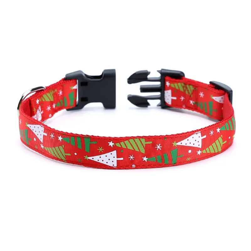 Christmas Dog Collar - Adjustable & Festive Gift for Small Dogs and Puppies