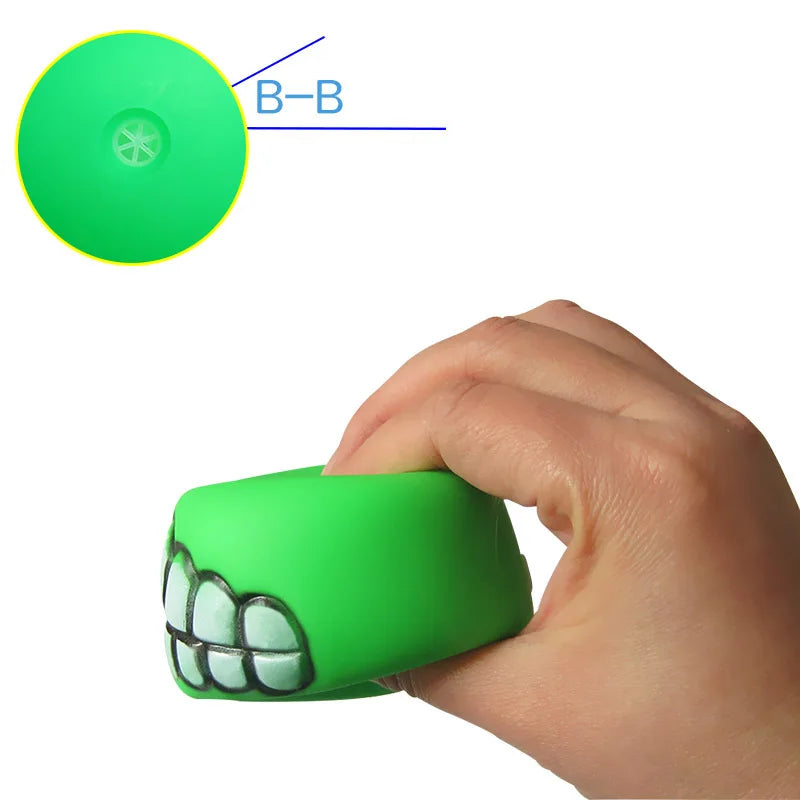 Pet Dog Ball Teeth Funny Trick Toy – Interactive Squeaky Chew Ball for Dogs and Puppies!