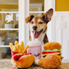 4/7PC Set Hamburger Plush Soft Stuffed Dog Toys