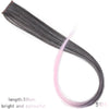 Synthetic 22 Inch Strands of Hair on Hairpins Long Straight Hair Extension Colorful Hair Clip Girl Natural Rainbow Hair