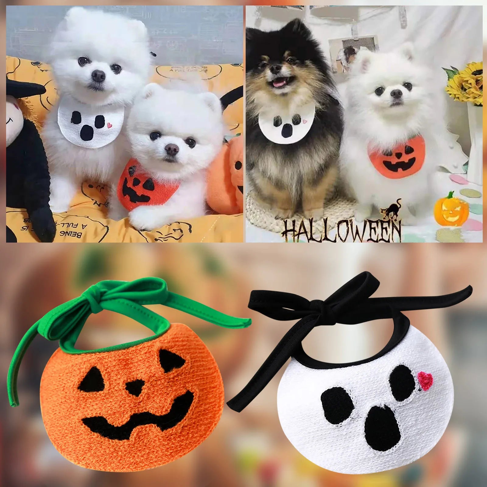 Adopt Collar Rings for Dog Collars - Halloween Pet Towel Triangle Scarf