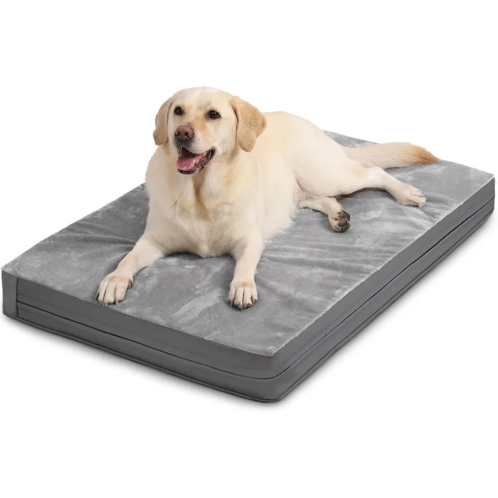 ANGDUO XXL Waterproof Orthopedic Dog Bed with Removable Cover - Faux Leather Reversible, Washable, and Ideal for Large Dogs