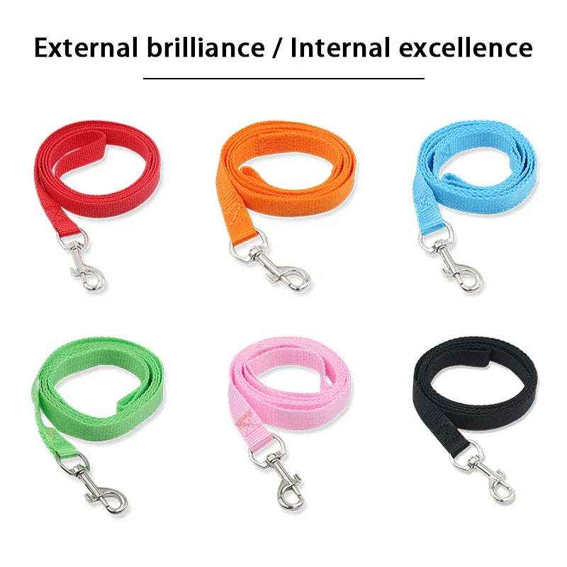 4ft Reflective Nylon Dog Leash for Small, Medium, and Large Dogs - 7 Colors