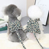 Summer Dog Harness Flower Dress Set