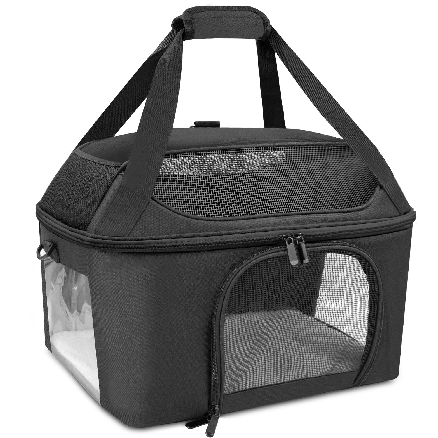 Portable Dog Carrier Hand Bag – Breathable Mesh Travel Backpack for Small Dogs & Cats