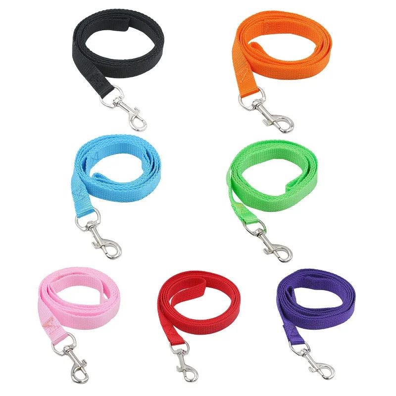 4ft Reflective Nylon Dog Leash for Small, Medium, and Large Dogs - 7 Colors