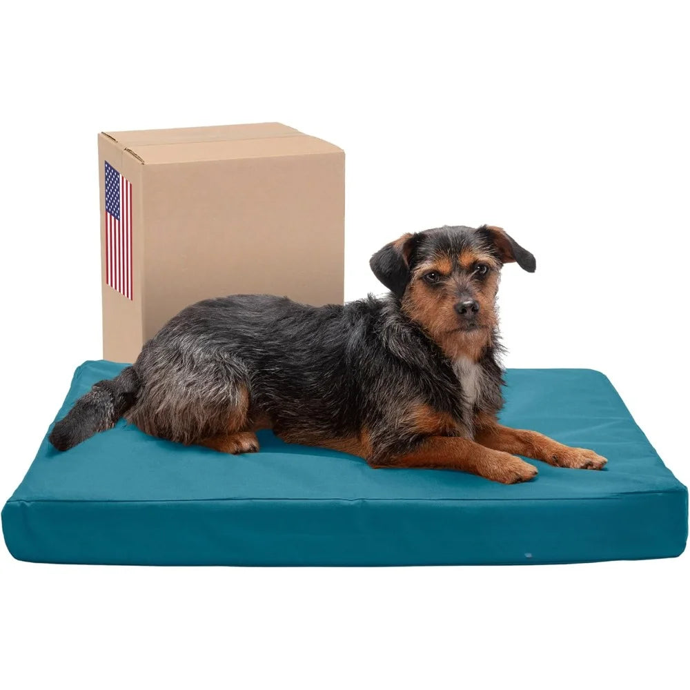 Water-Resistant Cooling Gel Dog Bed for Medium/Small Dogs w/ Removable Washable Cover, For Dogs Up to 35 lbs