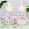 Summer Dog Harness Flower Dress Set