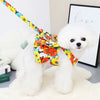 Summer Dog Harness Flower Dress Set