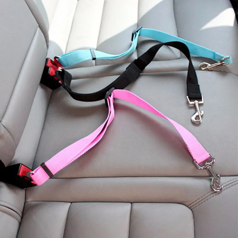 Adjustable Pet Car Seat Belt - Dog & Cat Safety Harness for Travel