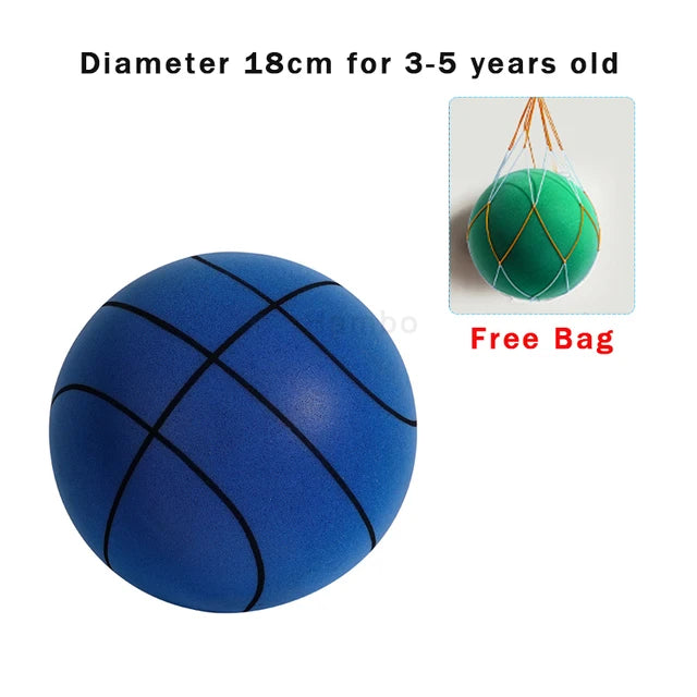 1Silent Basketball Size 7 Squeezable Mute Bouncing Basketball Indoor Silent Ball Foam Basketball 24Cm Bounce Football Sports Toys