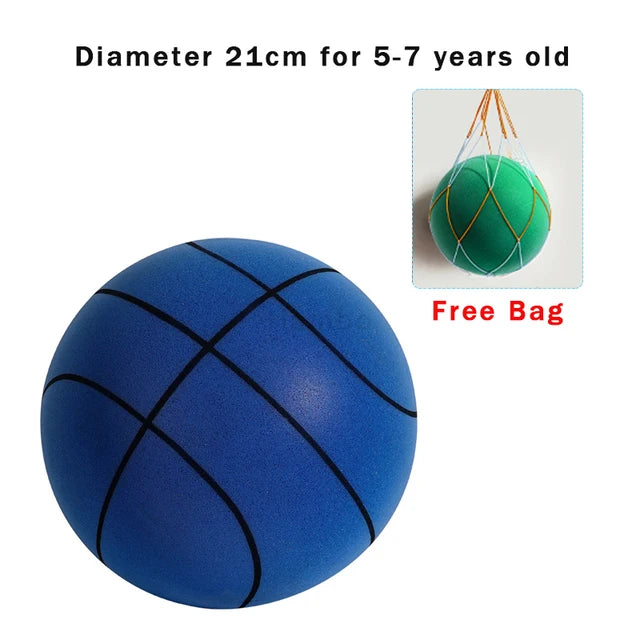 1Silent Basketball Size 7 Squeezable Mute Bouncing Basketball Indoor Silent Ball Foam Basketball 24Cm Bounce Football Sports Toys