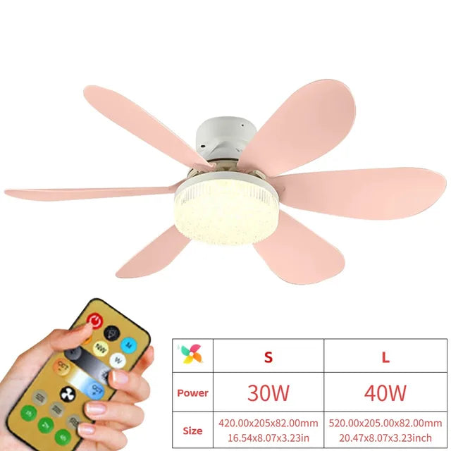 Socket Fan Lamp E26/E27 Base Wireless Remote Control LED Bulb Ceiling Fan Replacement for Bedroom Living Room Kitchen Balcony