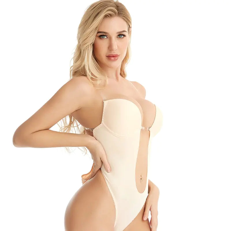 Bodysuit Shapewear Deep V-Neck U Plunge