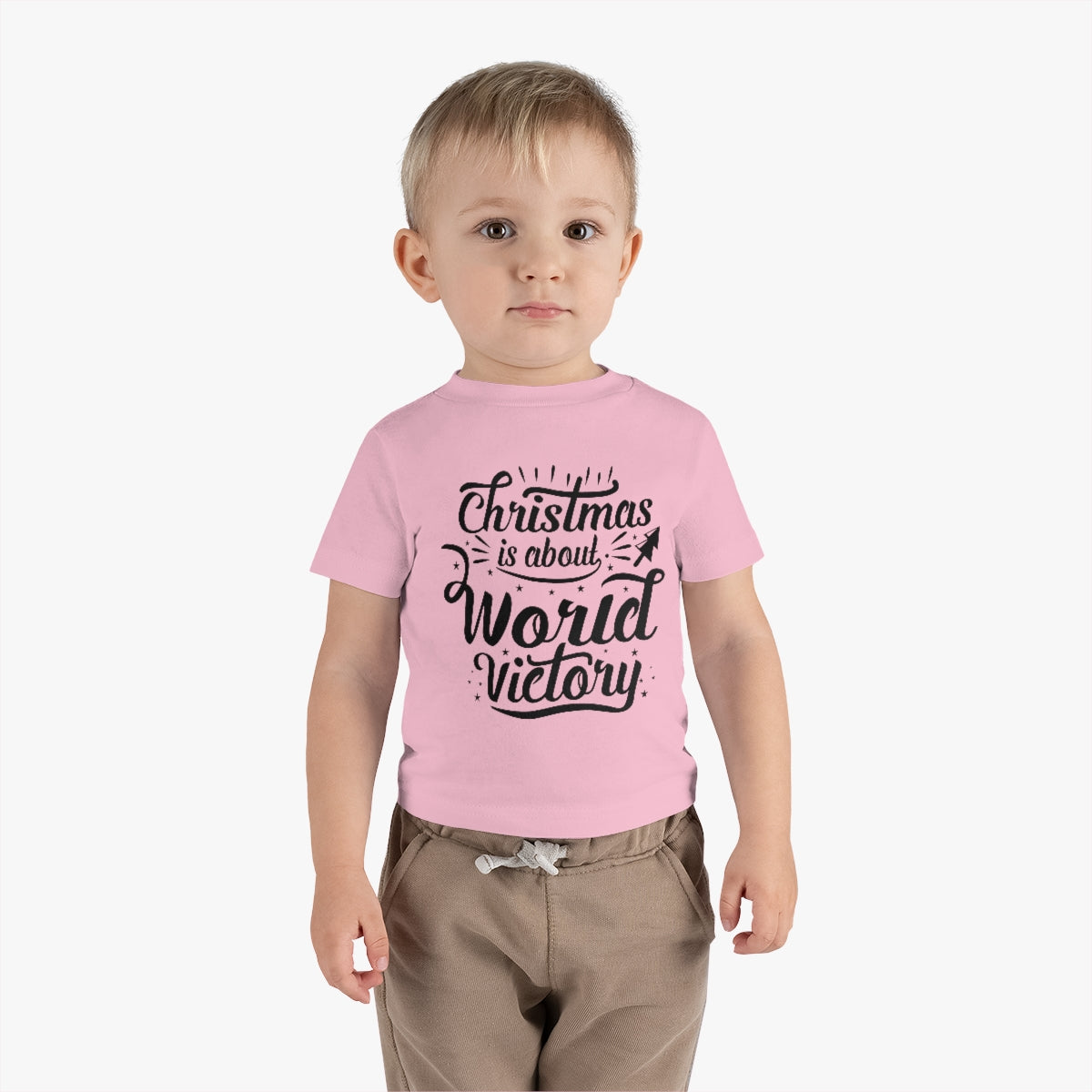 Christmas is about World victory Christmas Tee, Baby Tee, Infant Tee, Christmas Baby Tee