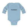 Load image into Gallery viewer, Thursday Long Sleeve Baby Bodysuit