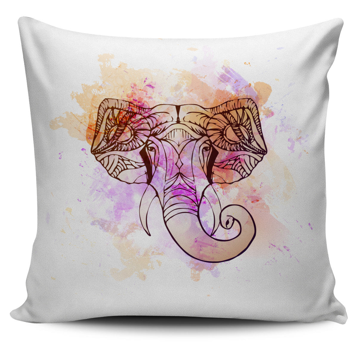 Watercolor Elephant Pillow Cover