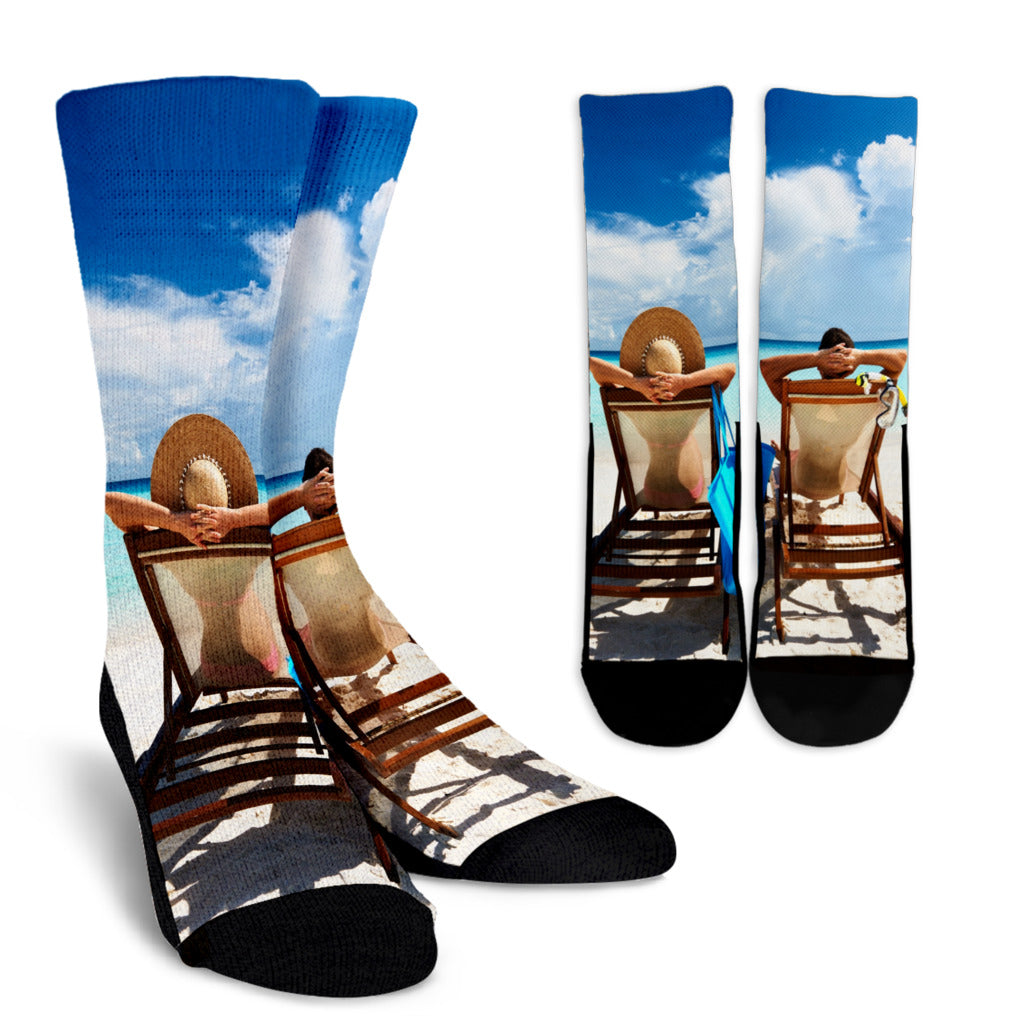 Beach Relaxation Crew Socks