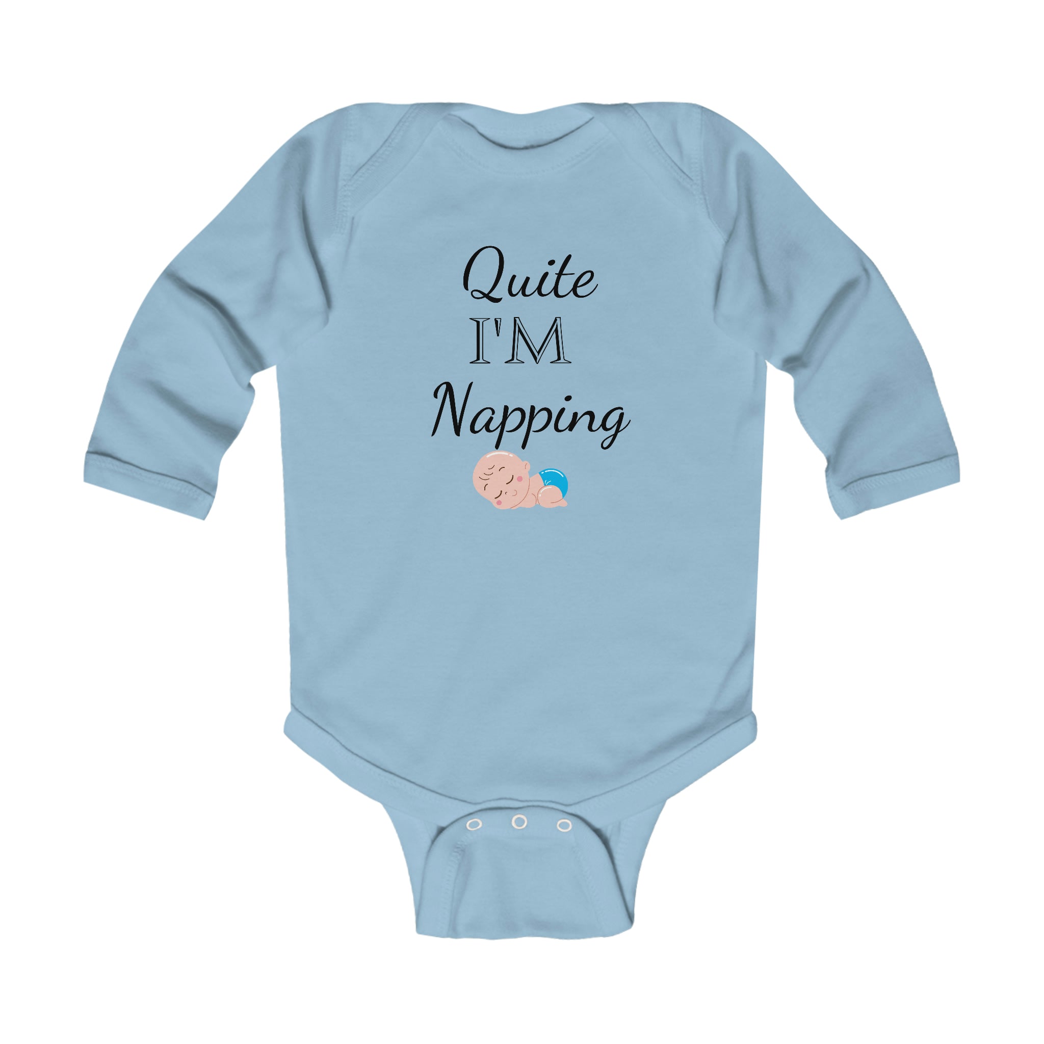 Quite I'm Napping Long Sleeve Baby Bodysuit