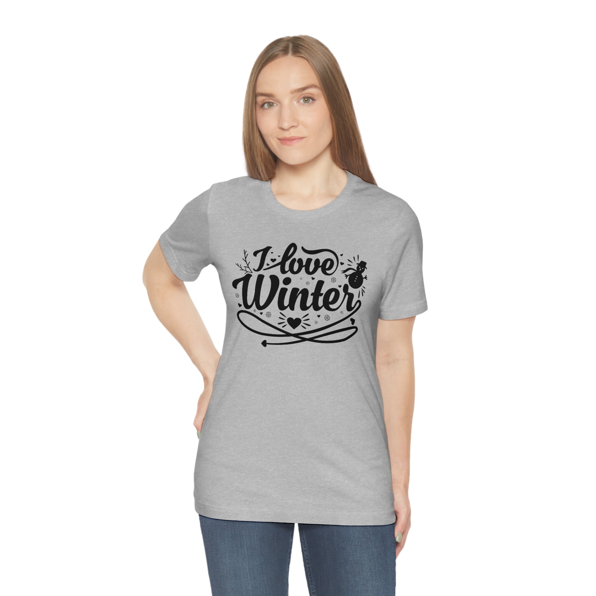 I Love Winter Women Christmas Tee, Christmas T-shirt, Merry Christmas T-shirt, Unisex T-shirts, Unisex jersey short sleeve tee