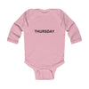 Load image into Gallery viewer, Thursday Long Sleeve Baby Bodysuit
