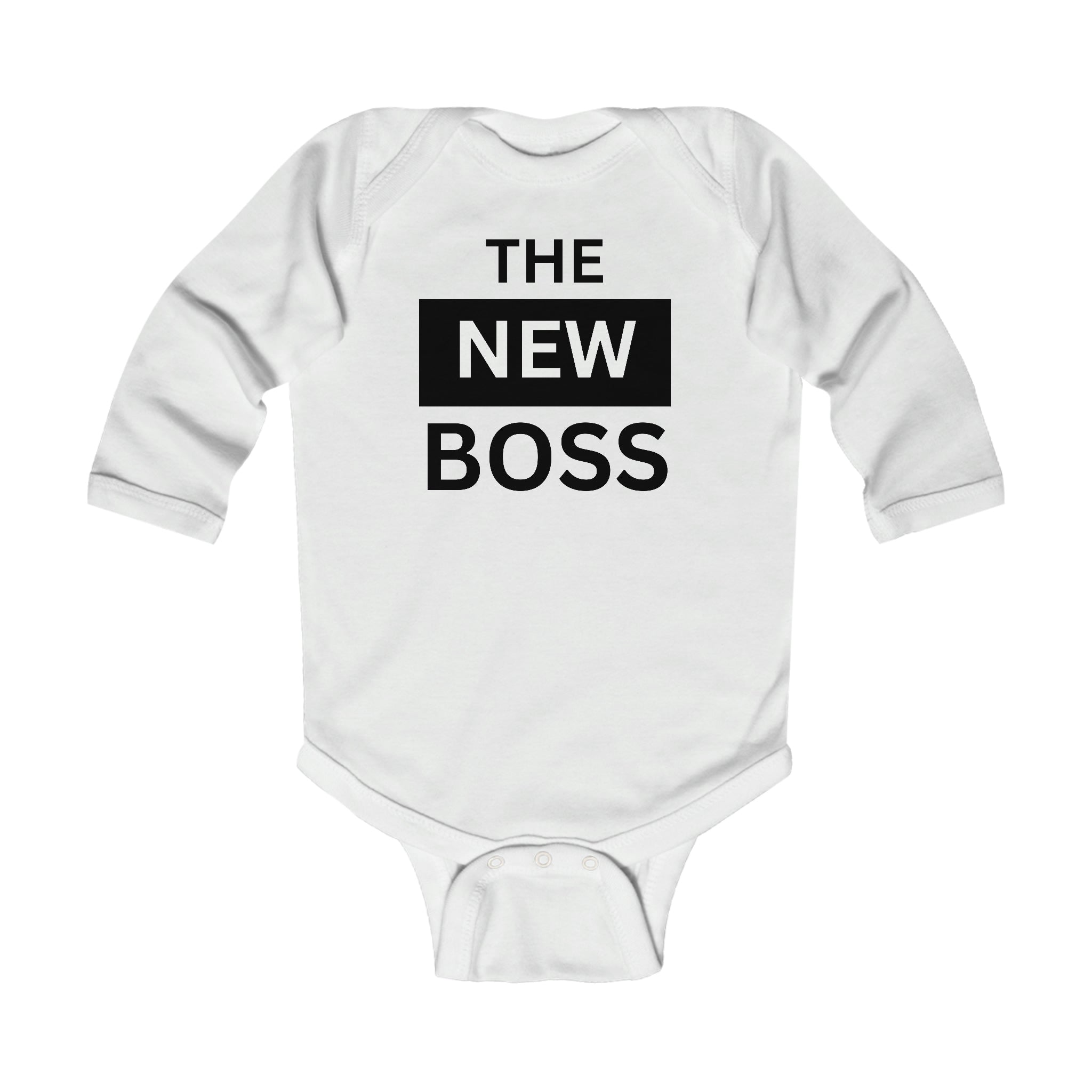 The New Boss Long Sleeve Baby Bodysuit