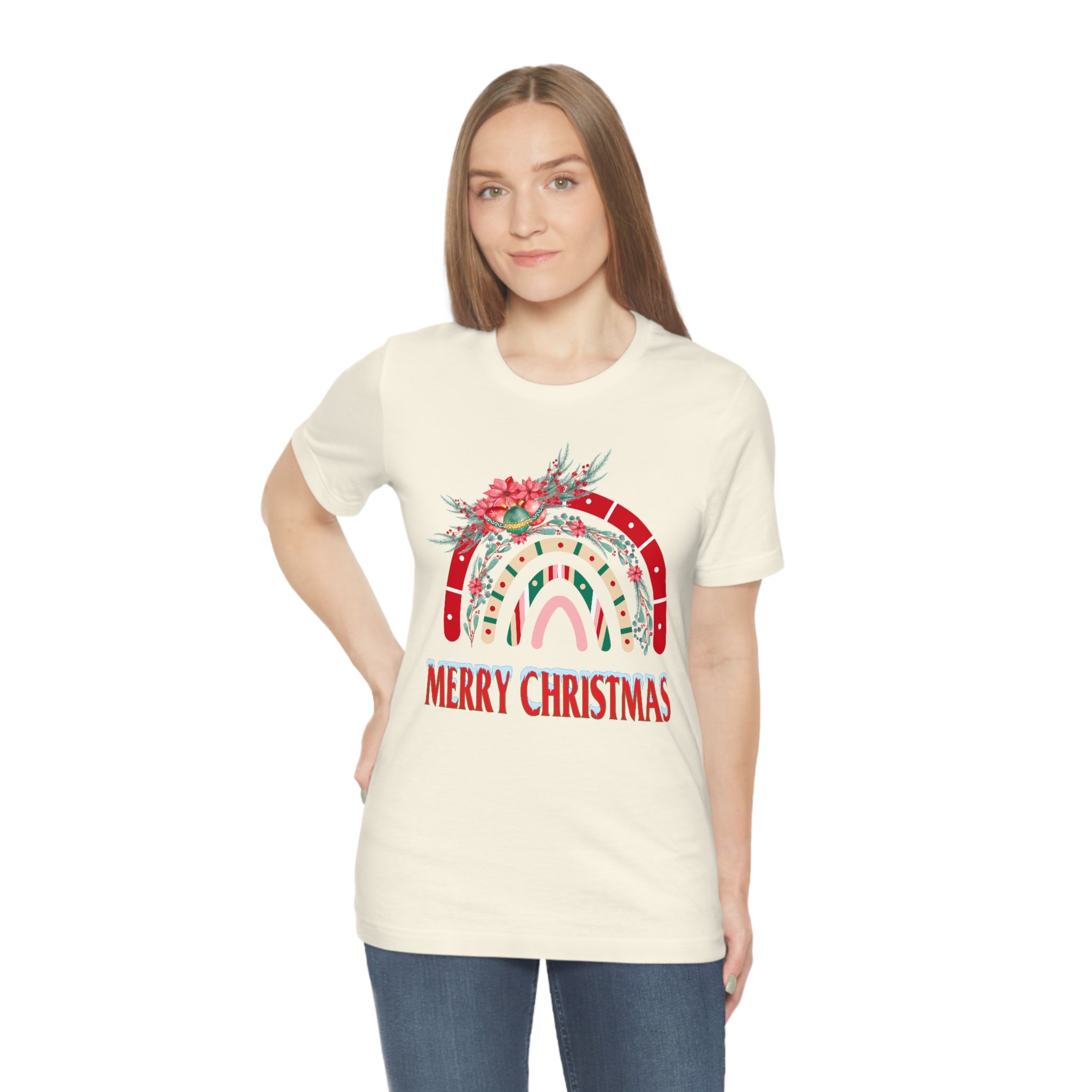 Christmas Bow Women Christmas Tee, Christmas T-shirt, Merry Christmas T-shirt, Unisex T-shirts, Unisex jersey short sleeve tee