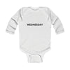 Load image into Gallery viewer, Wednesday Long Sleeve Baby Bodysuit