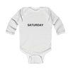 Saturday Long Sleeve Baby Bodysuit