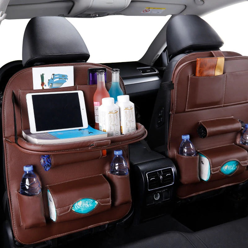 Car Back Seat Organizer Leather Storage