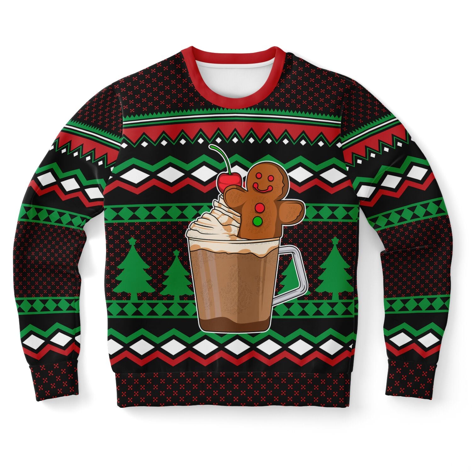 Gingerbread in a Cup Christmas Fashion Adult Sweatshirt