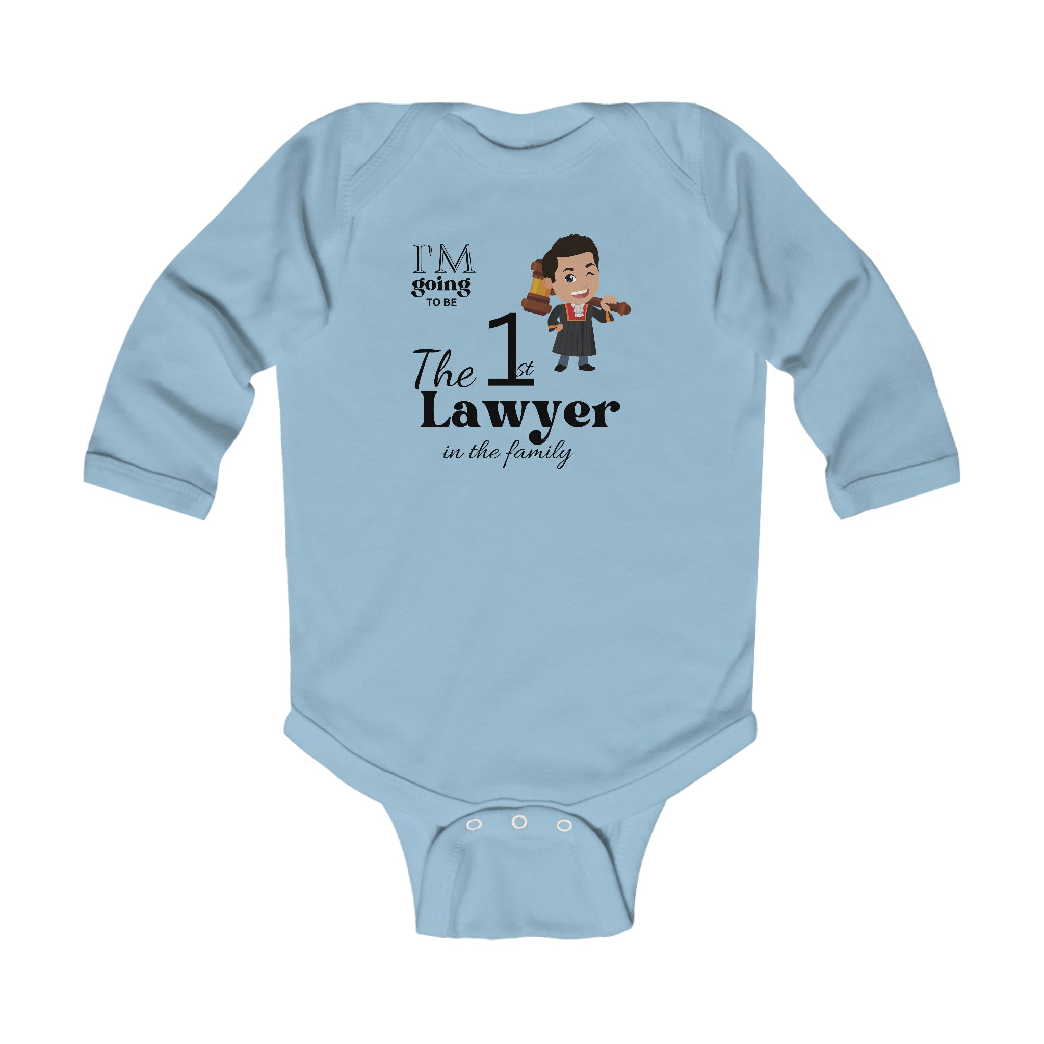 The 1st Lawyer In The Family Long Sleeve Baby Bodysuit