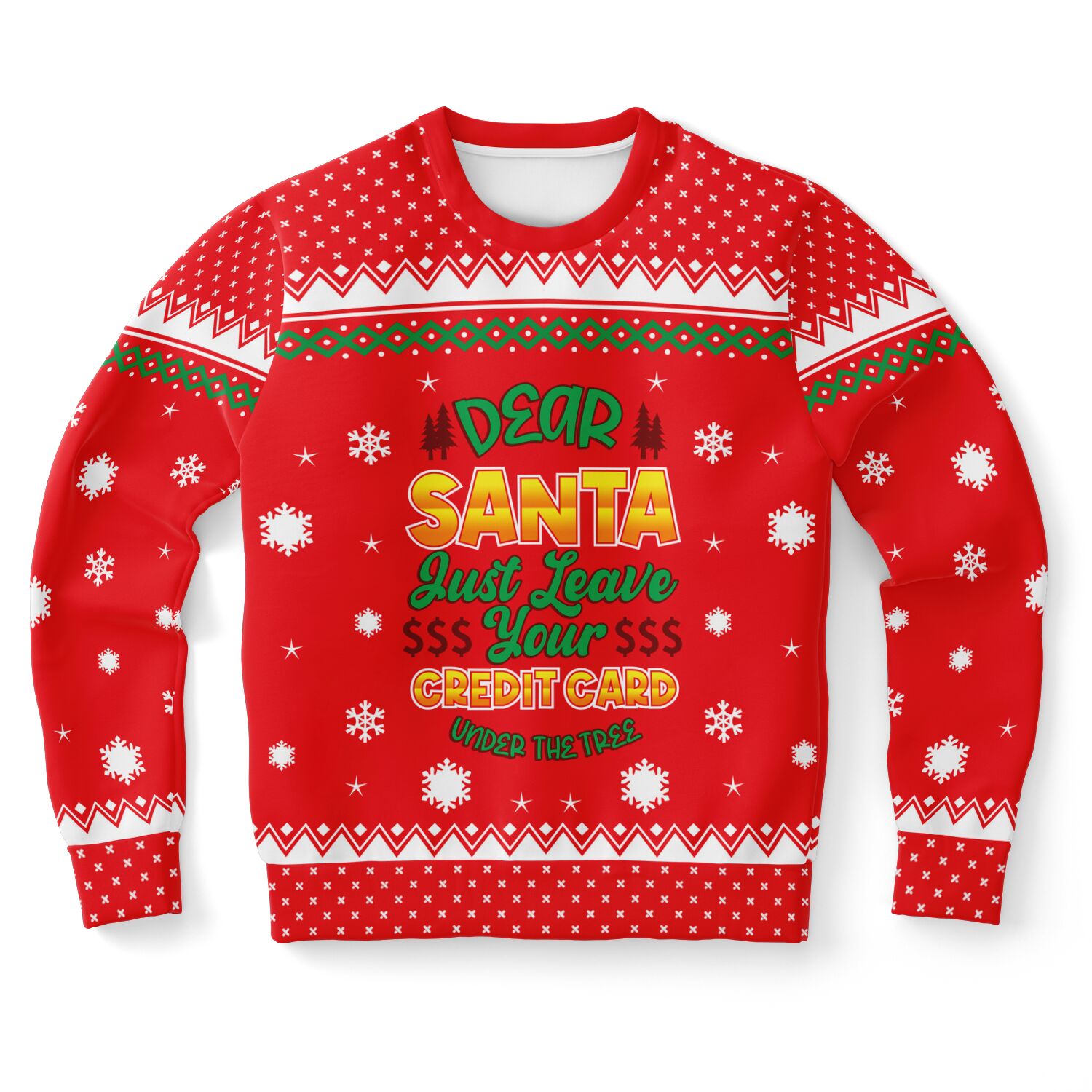 Credit Card Christmas Fashion Adult Sweatshirt