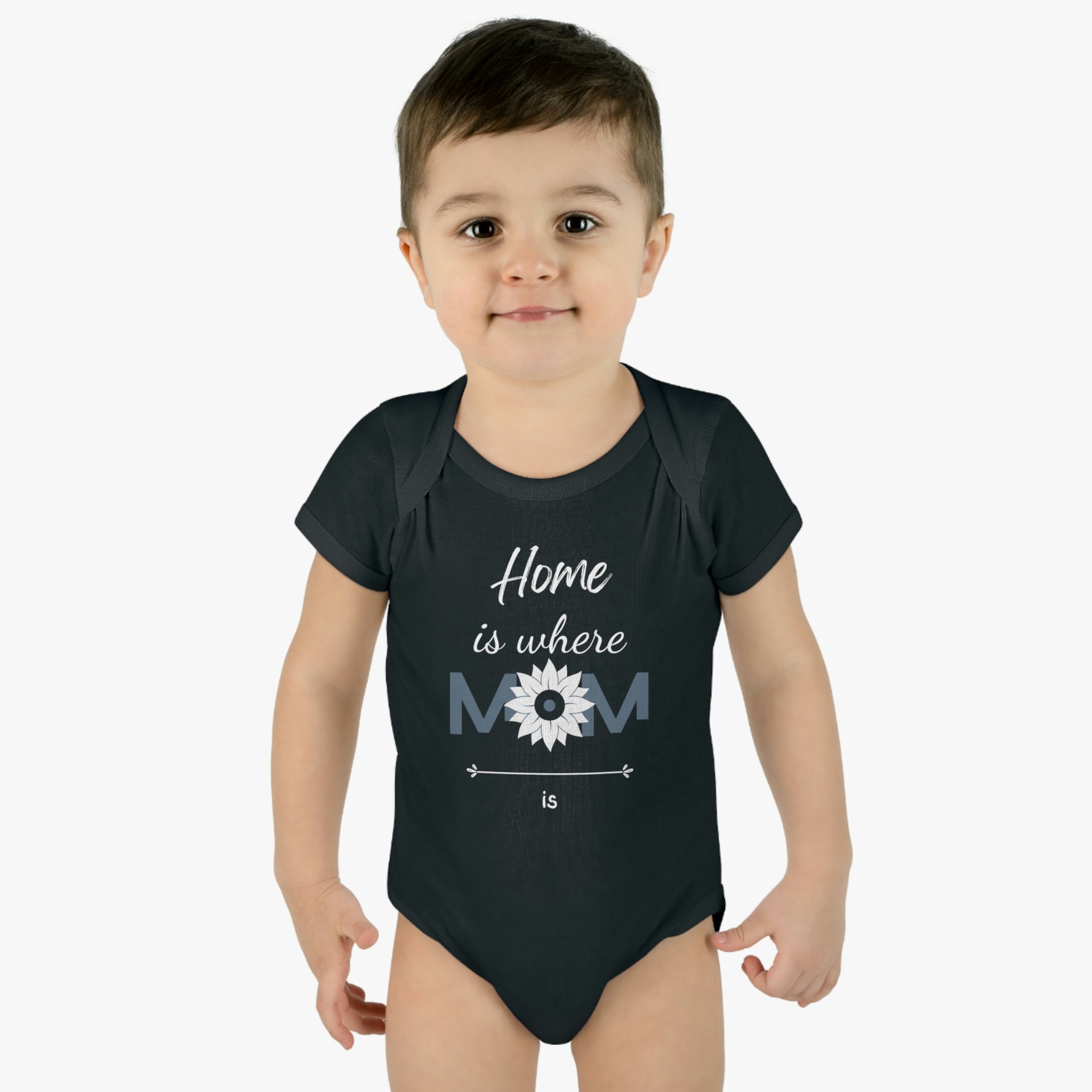 Home Is Where Mom Is Design Baby Bodysuit