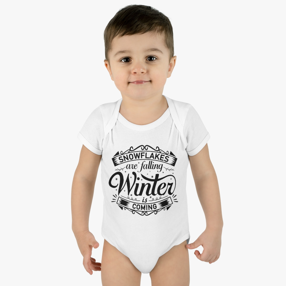 Snow flakes are falling Baby Bodysuit, Merry Christmas, Christmas Baby Bodysuit, Infant Bodysuit, Merry Christmas Baby Bodysuit