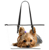 Yorkie Large Leather Tote