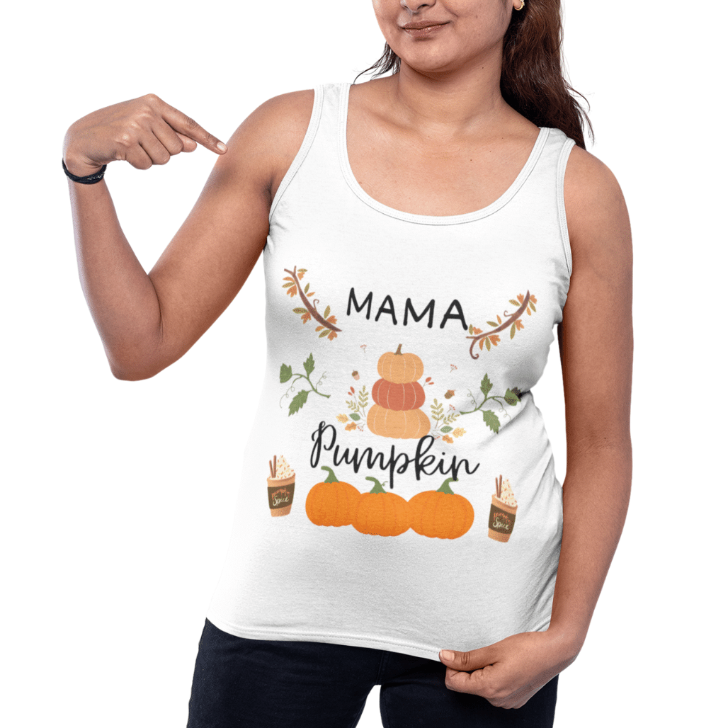 Mama Pumpkin Women Racerback Tank Top