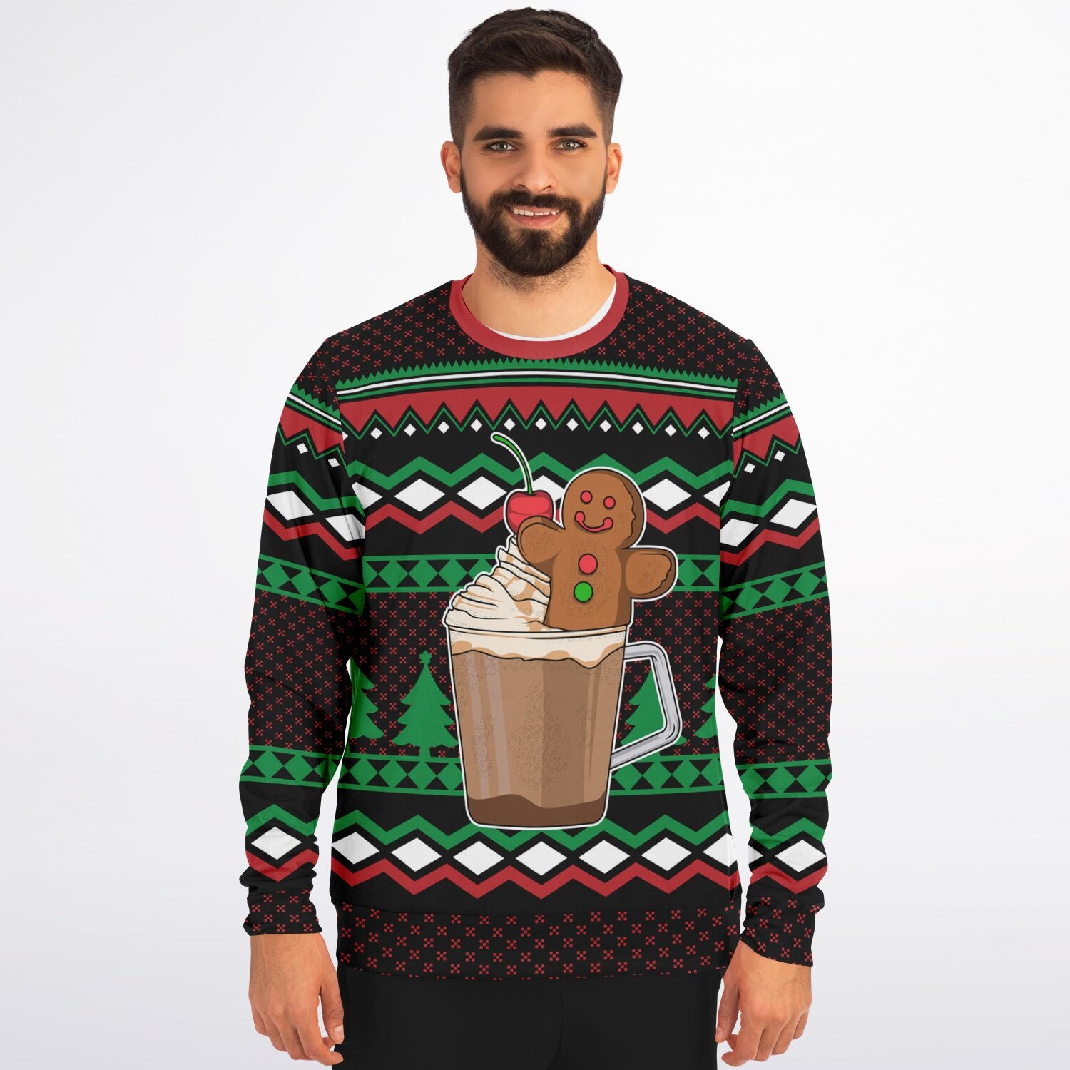 Gingerbread in a Cup Christmas Fashion Adult Sweatshirt
