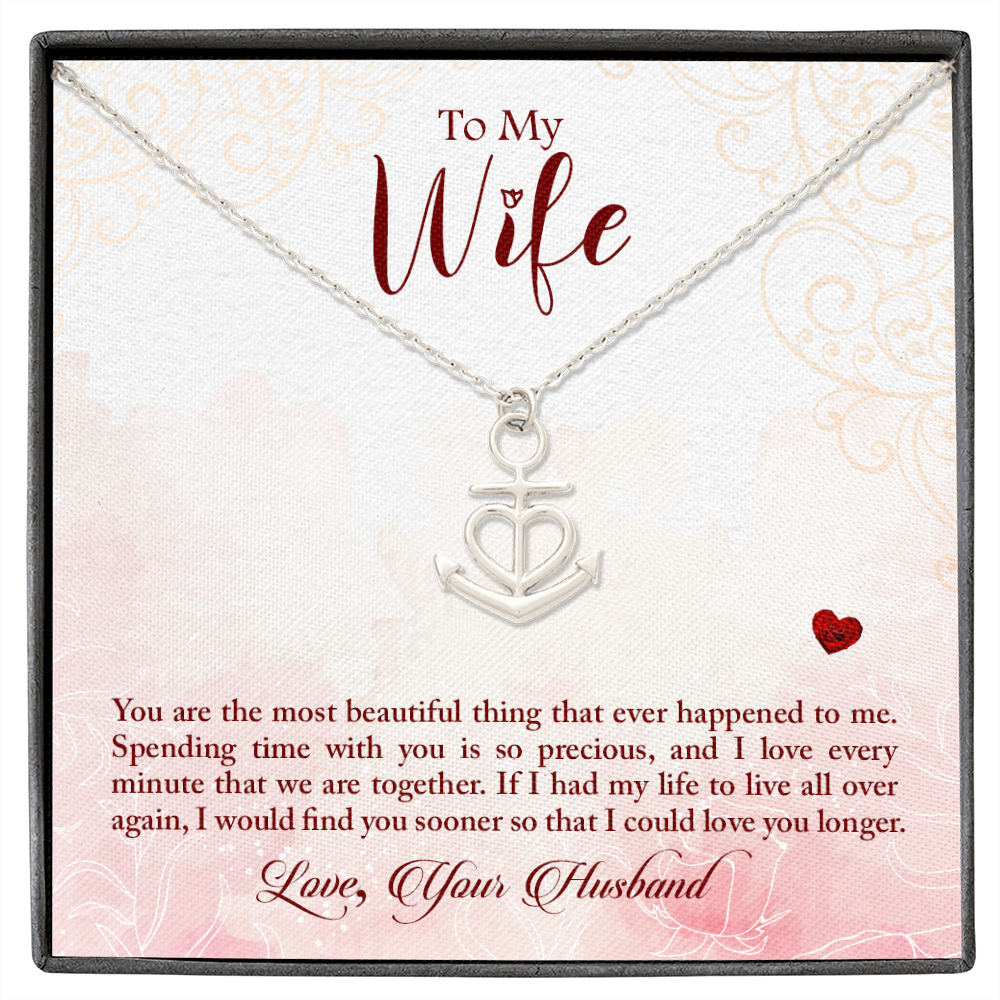 To My Wife Anchor Necklace