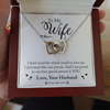 To My Wife, Interlocking Heart Necklace